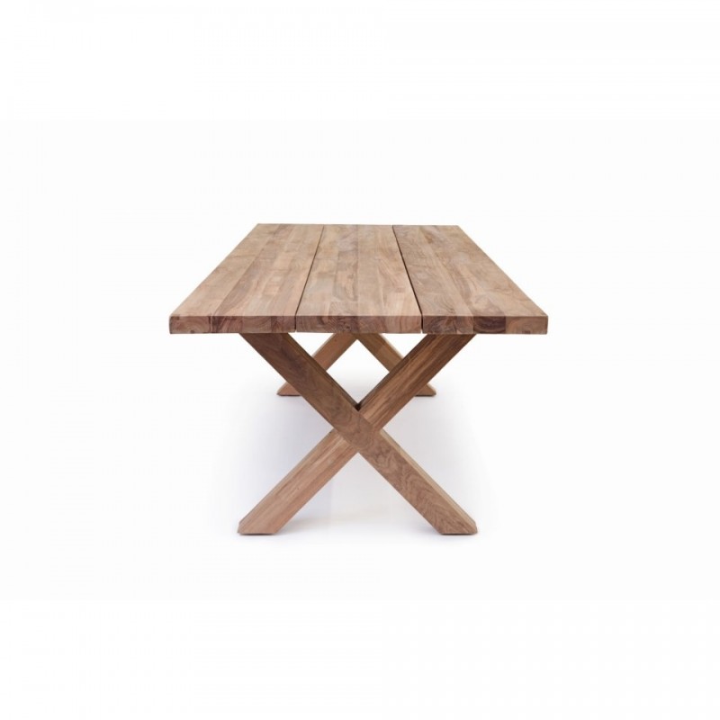 TEAK RECYCLED DINING TABLE 250 - DINING TABLES